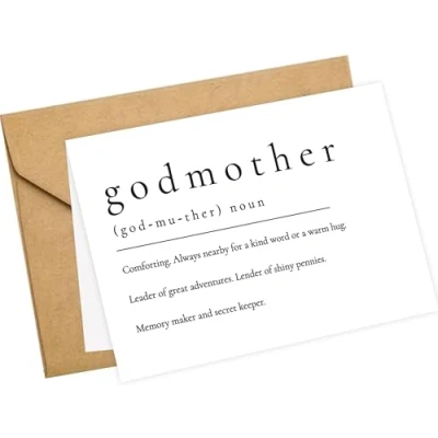 Image of LADY&amp;HOME to My Goldmother on Wedding Day Card,Wedding Card Godmother,Thank (A1:Godmother)