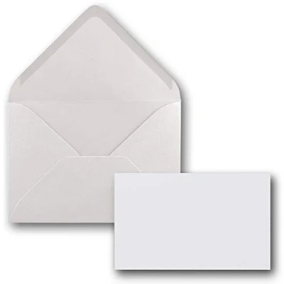 Image of FarbenFroh by GUSTAV NEUSER 100x pieces card with envelope set single cards Din A8 7.1x4.5 cm bright white envelopes C8 7.6x5.2 natural wet glue