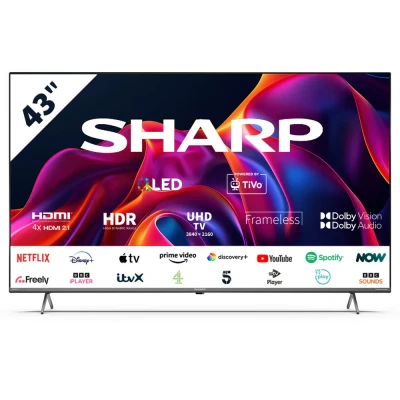 Image of Sharp 4T C43GM6245KS 43 Inch 4K UHD Quantum Dot Frameless Smart TiVo TV 2024