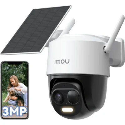 Image of Imou 2K Solar Security Camera Outdoor Wireless, 360 Battery Camera, Wi Fi CCTV Solar, AI Human Car Detection, 20M Color Night Vision, Motion Tracking, 2 Way Audio, Works with Alexa