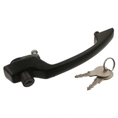 Image of 3227660701, A3227660701 Door Handle FEBI BILSTEIN 35902 Right, Left with lock barrel, two keys black