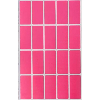 Image of Royal Green Pink Rectangle Stickers 4cm X 1.9cm Color Coding Labels Rectangular (40mm 19mm) 300 Pack