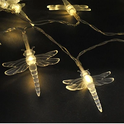 Image of LightsGo 20 Battery Powered Dragonfly 2M LED Fairy String Lights (Warm White)