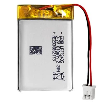 Image of EEMB Lithium Polymer Battery 3.7V 610mAh 772435 Lipo Rechargeable Pack with wire JST connector confirm device &amp; polarity before purchase
