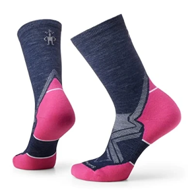 Image of Smartwool Women&#039;s Run Cold Weather Targeted Cushion Crew Socks, DEEP NAVY, Large
