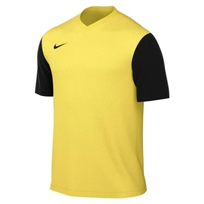 Image of NIKE DH8035 719 M NK DF Tiempo PREM II JSY SS T Shirt Men&#039;s Tour Yellow/Black/Black Size L