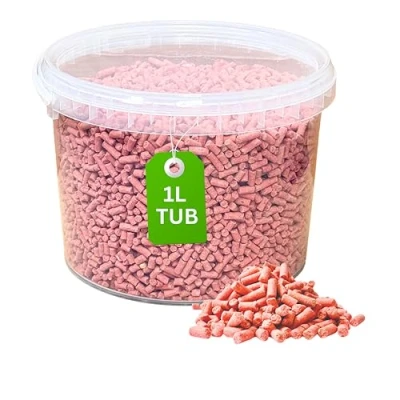 Image of Premium Berry Mixed Suet Pellets Wild Bird Food 1L Tub, High Energy, No Mess Birds Feed, All Life Stages