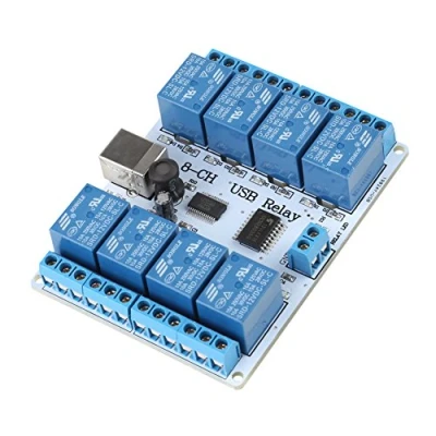 Image of Type B USB Relay 8 channel 12VDC Board Module Controller DC for Automation Robotics
