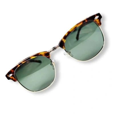 Image of Ziza Play Half Rimmed Sunglasses. Mens Polarised Horn Sunglasses, Semi Rimless. UV Protection. Tortoiseshell Womens