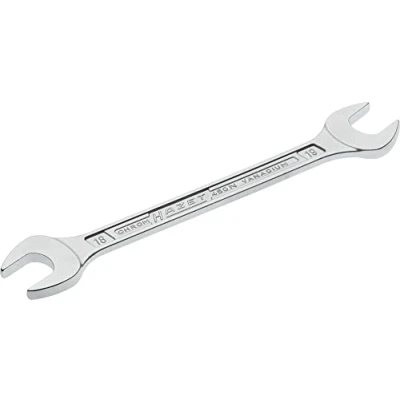 Image of 46800800000, 53007, ASE46800800000, VAG53007 Open end Spanner HAZET 450N 18X19 221,2mm Chrome Vanadium Steel Chromed
