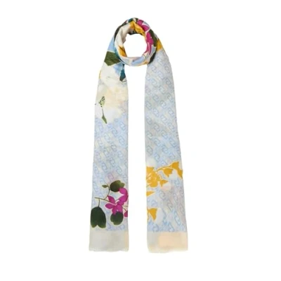 Image of LIU JO Stola Flower Ramage Scarf, Women&#039;s, Size: One Size, Cielo