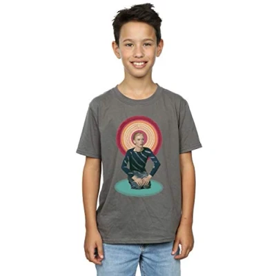 Image of David Bowie Boys Kneeling Halo T Shirt Charcoal 3 4 Years