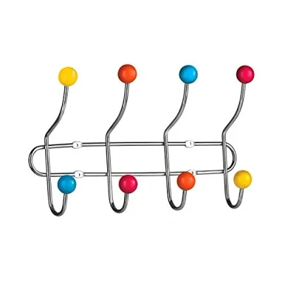 Image of Premier Housewares 0509645 8 Hook Wall Hanger Multi Coloured