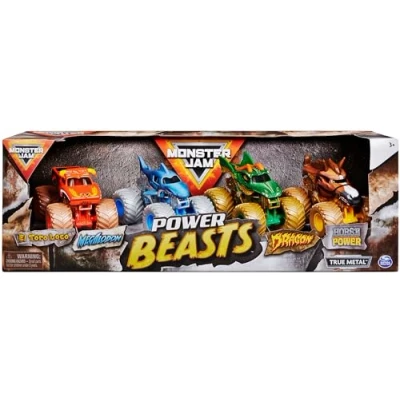 Image of Monster Jam, Land vs Sea 4 Pack (Grave Digger, Max D, Megalodon and Pirate’s), 1:64 Scale Die Cast Vehicles