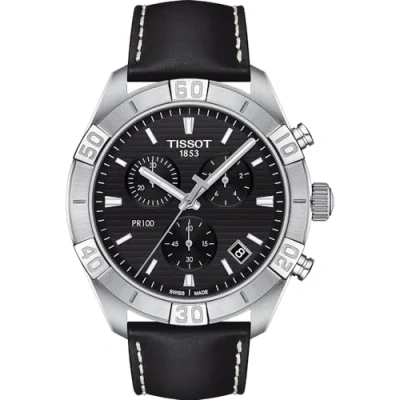 Image of Tissot Men Chronograph Swiss Quartz Watch with Leather Strap T1016171605100