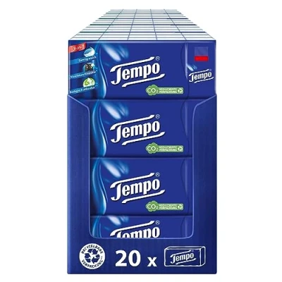 Image of Tempo Original Handkerchiefs &quot;Classic&quot; Pack of 10 Tissues