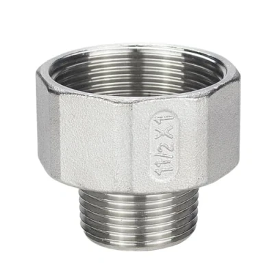 Image of 1/4&quot; 3/8&quot; 1/2&quot; 3/4&quot; 1&quot; 1 BSP Female To Male Thread 304 Stainless Steel Socket Reducer Pipe Fitting Connector Adapter(1.5 BSP)