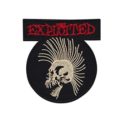 Image of The Exploited Punk Band Patch Badge Embroidered Iron on Applique Souvenir Accessory