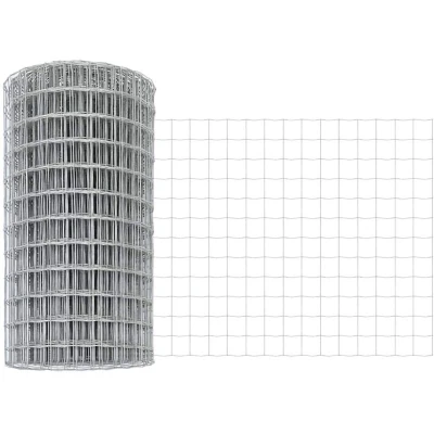 Image of vidaXL Euro Fence 0.4x25 m Galvanised Steel