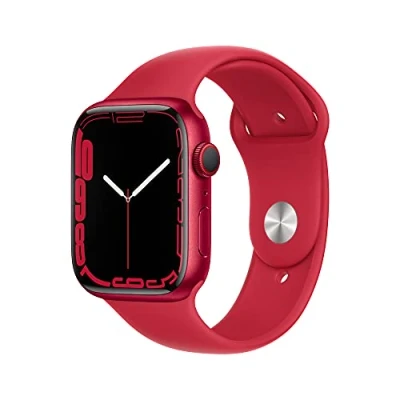 Image of Apple Watch Series 7 (GPS + Cellular, 45mm) (PRODUCT)RED Aluminium Case with Sport Band Regular (Renewed)
