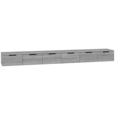 Image of vidaXL Wall Cabinets 2 pcs Grey Sonoma 102x30x20 cm Engineered Wood