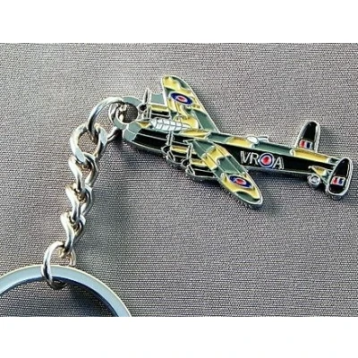 Image of Metal Enamel Keyring MOD RAF WW2 Lancaster Bomber Aeroplane Airplane plane aircraft