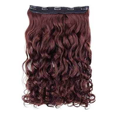 Image of CAISHA 16&quot; Clip In Extensions Hair Hairpiece Wavy Brown C68 1