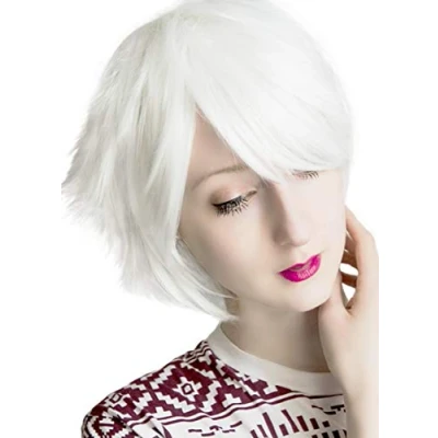 Image of Prettyland C185 Death Note Near Carnival White Layered Short Hair Wig