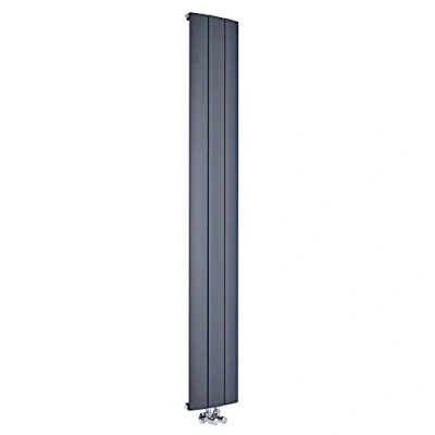 Image of Milano Skye Anthracite Vertical Single Panel Aluminium Radiator 1800mm x 280mm