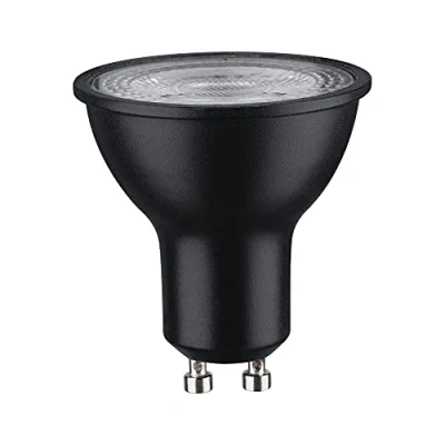 Image of Paulmann 28754 RAL9004 LED Reflector Lamp, 7 Watt, Dimmable, Matt Black, Effective Light, Neutral White, 4000K, GU10