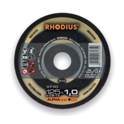 Image of 10 Pack Rhodius Alpha Xt70 Cutting Disc 115MM X 1MM
