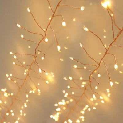 Image of Qbis Cluster Lights 240 on Copper Wire. Warm White Christmas Lights. LED Fairy Plug in String (240 (Copper Wire))