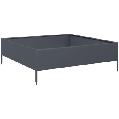 Image of vidaXL Garden Raised Bed Anthracite 100x100x33.5 cm Steel
