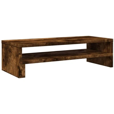 Image of vidaXL Monitor Stand Smoked Oak 54x22x15 cm Engineered Wood
