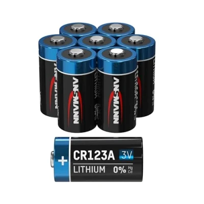 Image of ANSMANN CR123A 3V Lithium Battery [Pack of 8] CR123A/CR123/CR17345/DL123/EL123A Ideal For Alarm Systems, Smoke Detectors, Remote Controls, Keyless Locks, Walkie Talkies and Many More