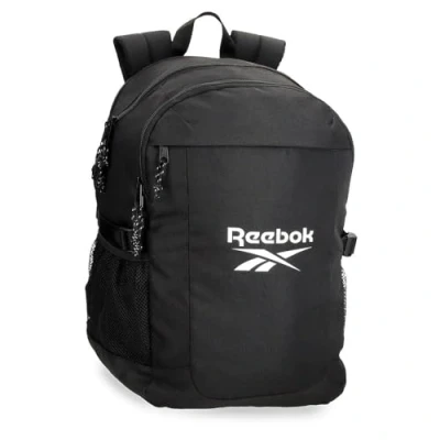 Image of Reebok Carson Backpack Black 30x47x18.5cm Polyester 26.09L by Joumma Bags, Black/White, One Size, Daypack
