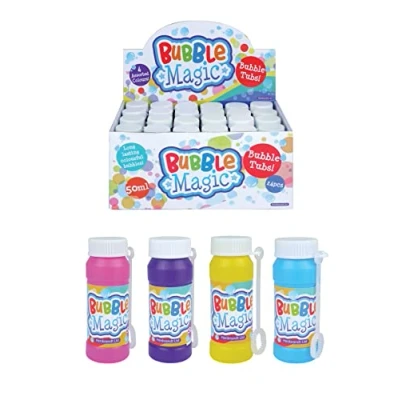 Image of Henbrandt 8x Children’s Bubble Tubs with Wands 50ml Magic Party Bubbles Kids Toys Summer Fun Outdoor Game Favour Loot Bag Fillers Games for Girls and Boys
