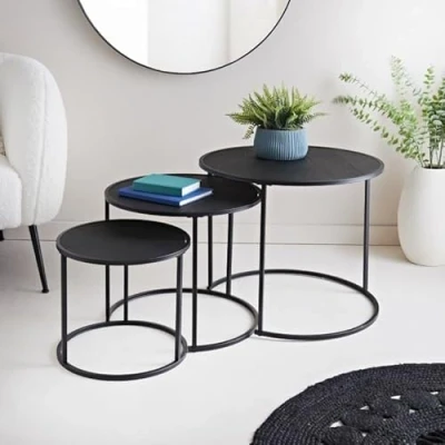 Image of AJ Set of 3 Tables, Living Room End Nesting Coffee Tables