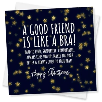 Image of Punkcards Special Friend Christmas Card, Card Female, Xmas Made in UK