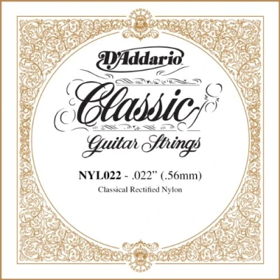 Image of D&#039;Addario .022 Rectified Nylon Single String for Classical Guitar