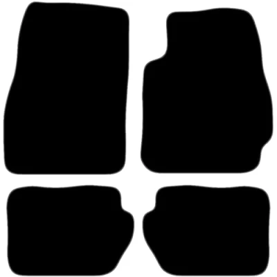 Image of Carsio Carpet Car Mats For Mazda 2 2007 TO 2012 Tailored Fit Floor Mat Set Complete Accessory Black Custom Fitted All Weather, Anti Slip Backing &amp; Grey Trim