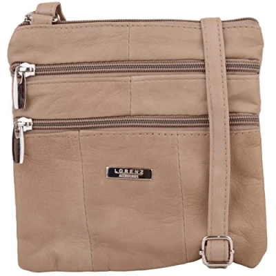 Image of Ladies/Womens Soft Nappa Leather Cross Body/Shoulder Bag Fawn