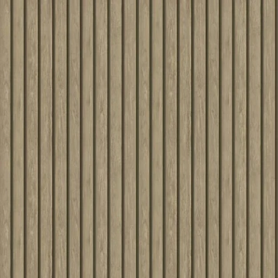 Image of Light Oak Wooden Slat Wallpaper Wood Effect Modern Realism Contemporary Feature Wall Bedroom