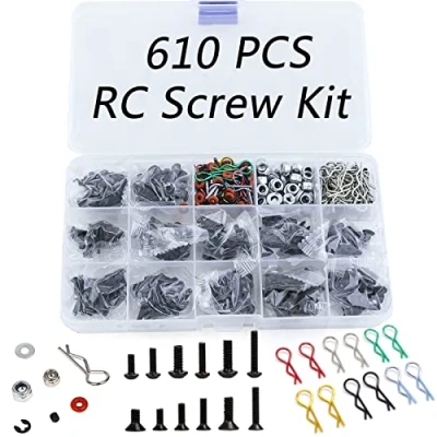 Image of 610PCS Universal RC car parts Screw tool Kit Screws Assortment Set, Hardware Fasteners for Traxxas Axial Redcat Arrma HPI SCX10 Losi 1/8 1/10 1/12 1/16 Scale Cars Trucks Crawler,