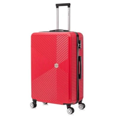 Image of Flymax 29&quot; Large Suitcases on 4 Wheels Lightweight Hard Shell Luggage Durable Check in Hold Built 3 Digit Combination Red 106L
