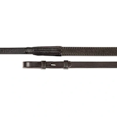 Image of Shires Velociti Gara Tyre Grip Reins (54&quot; x 5/8&quot;, Havana)