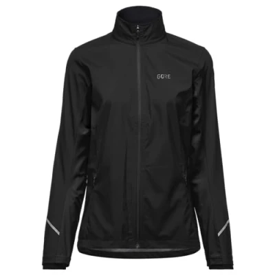 Image of GORE WEAR Women&#039;s Running Jacket, R3, Partial TEX INFINIUM, Black/Neon Yellow, 36