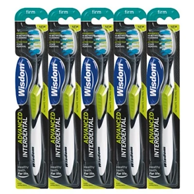 Image of Wisdom Advanced Interdental Firm Brush, Pack of 5, Assorted Colors