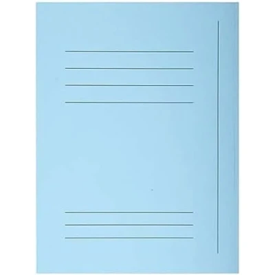 Image of Exacompta Ref 235006E Super 210 Printed 3 Flap Folders 240 x 320mm in Size, Suitable for A4 Documents, 210gsm Card, Pre Front Light Blue (Pack of 50)