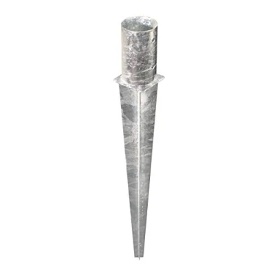 Image of GAH Alberts Ground Socket for Circular Wooden Posts Hot Dip Galvanised Ø121 mm
